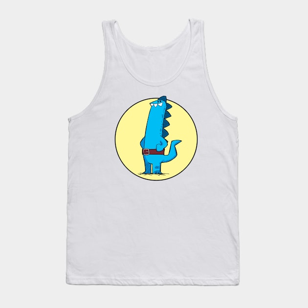 Lizardman in a circle Tank Top by Slack Wyrm